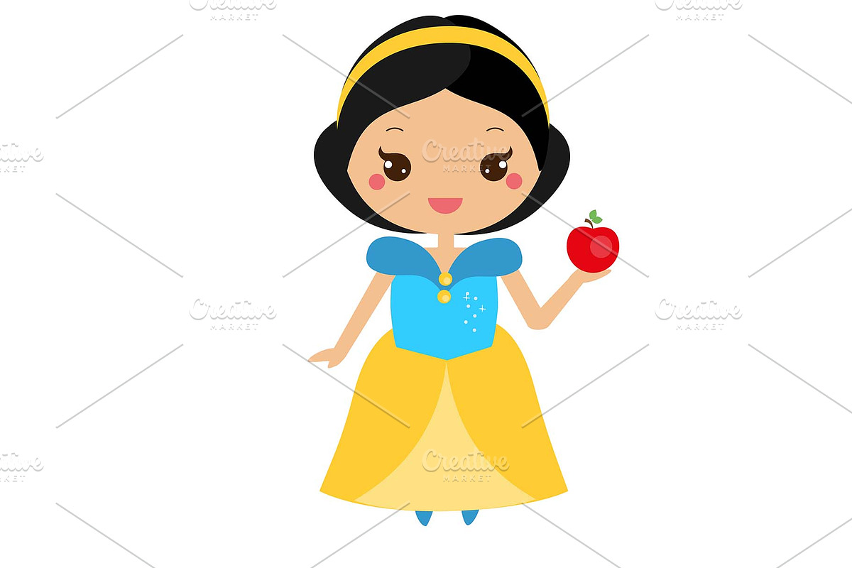 Cute Snow White in Icons - product preview 8