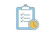 Time management color icon