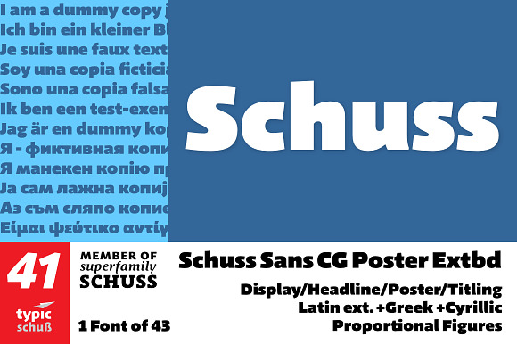 Schuss Sans CG Poster Extrabold in Sans-Serif Fonts - product preview 14