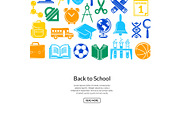 Vector back to school stationery