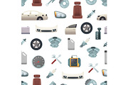 Vector car parts pattern or