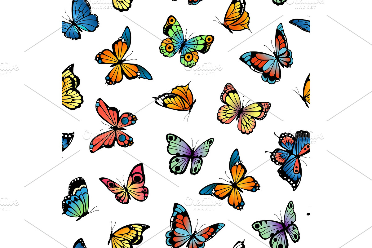 Vector decorative butterflies in Graphics - product preview 8