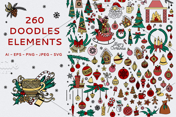 Christmas Doodles in Objects - product preview 1