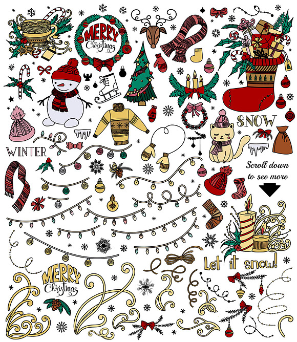 Christmas Doodles in Objects - product preview 3