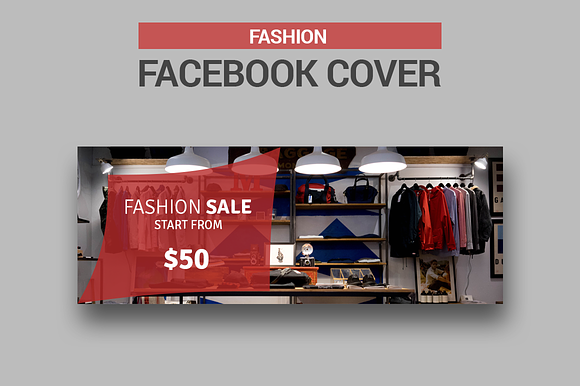 6 Fashion Facebook Covers in Facebook Templates - product preview 4