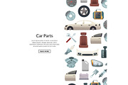 Vector car parts background