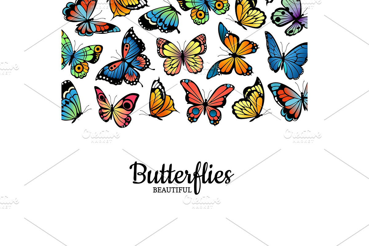 Vector decorative butterflies in Graphics - product preview 8