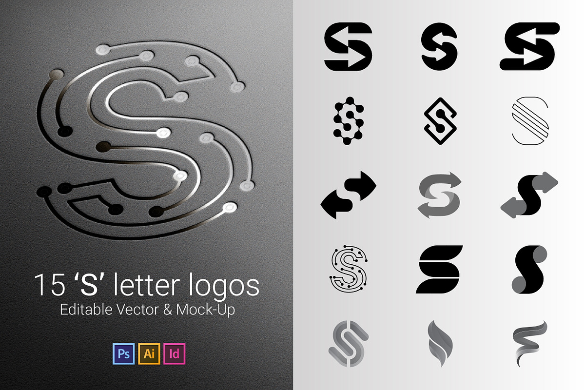 15 S Letter Logos - Vector & Mock-Up in Logo Templates - product preview 8