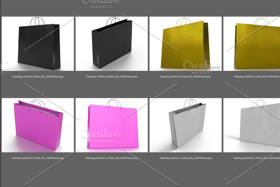 3D illustrations of shopping bag. in Illustrations - product preview 8