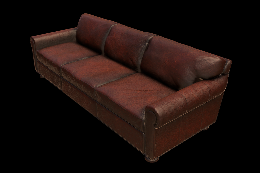 Classic Leather Sofa in Architecture - product preview 8