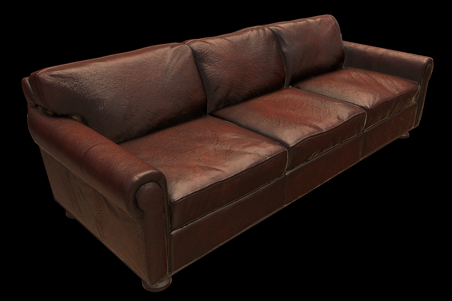 Classic Leather Sofa in Architecture - product preview 3
