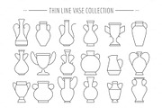 Thin line vases set