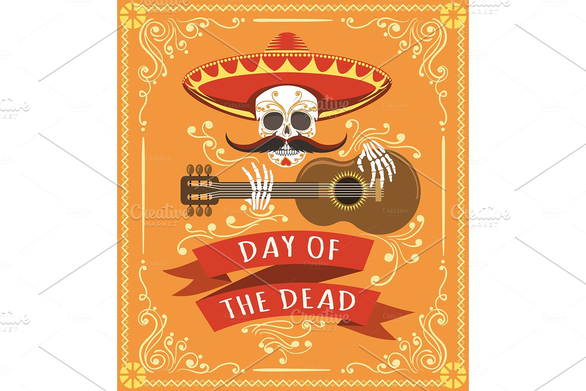Mexican dead day poster in Objects - product preview 8