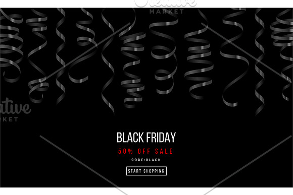 Black Friday Confetti in Illustrations - product preview 1