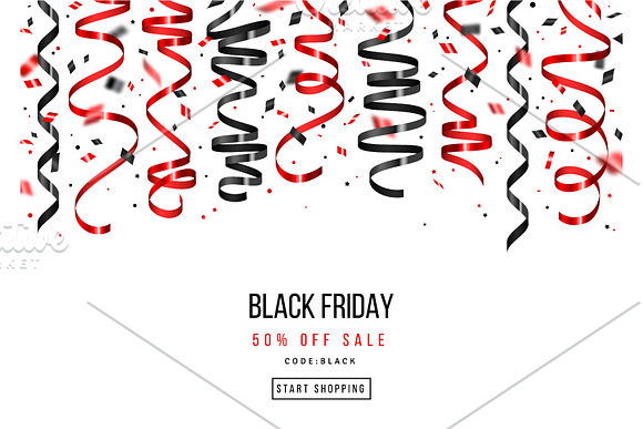 Black Friday Confetti in Illustrations - product preview 2