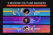 3 modern youtube banners