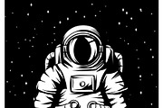 Illustration of astronaut. Spaceman