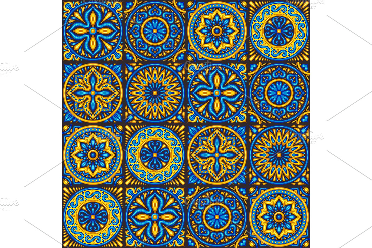 Moroccan ceramic tile seamless in Textures - product preview 8