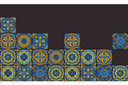 Moroccan ceramic tile background.