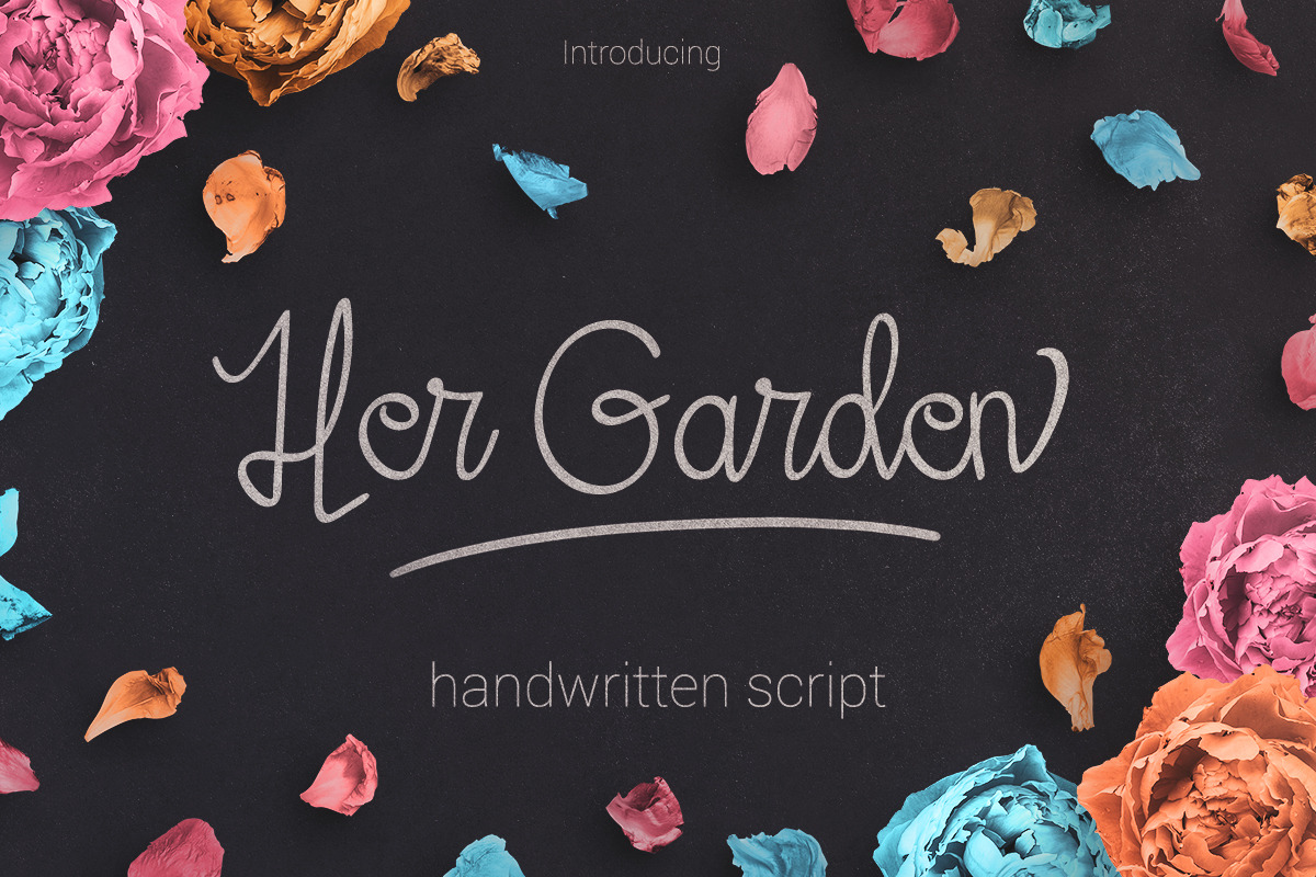 Her Garden - Handwritten  in Script Fonts - product preview 8