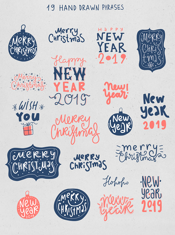 SALE 50% Merry Christmas and NY2019  in Illustrations - product preview 9