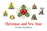 Christmas and New Year illustrations