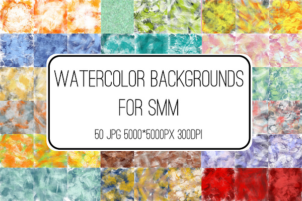 Watercolor backgrounds for SMM