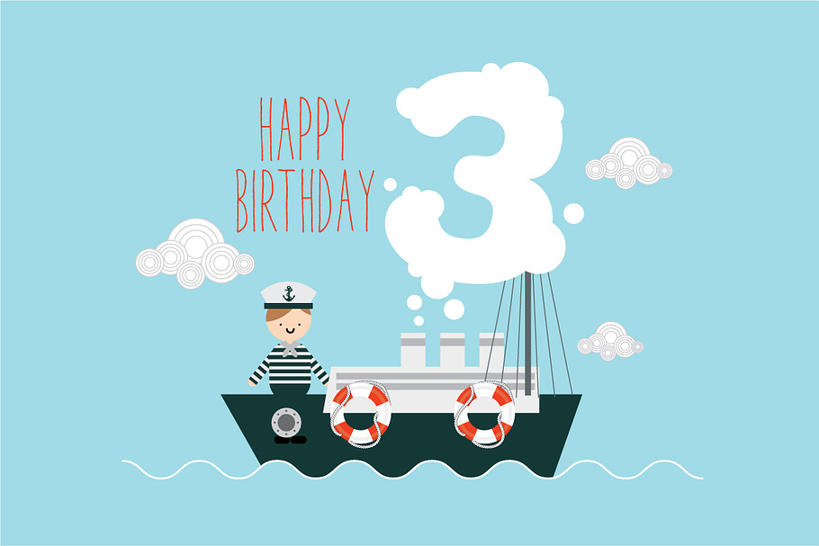birthday template vector in Illustrations - product preview 8