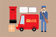 postman/ mail vector/illustration