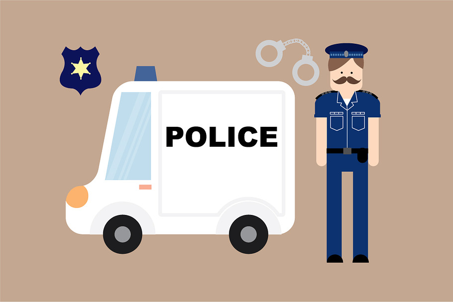 police vector/illustration in Illustrations - product preview 8