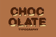 chocolate typography vector