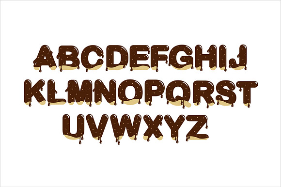 chocolate typography vector in Illustrations - product preview 1