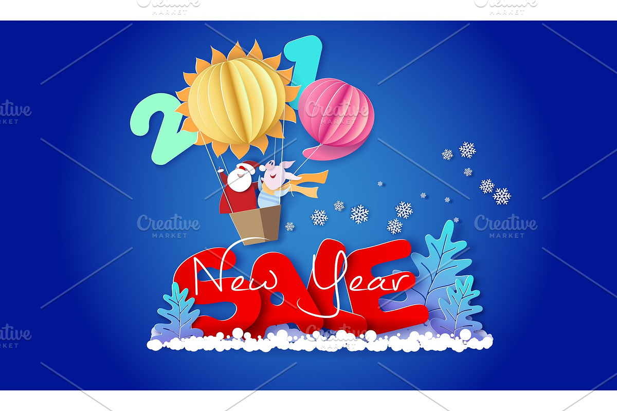 New Year advertising design card in Objects - product preview 8
