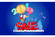 New Year advertising design card