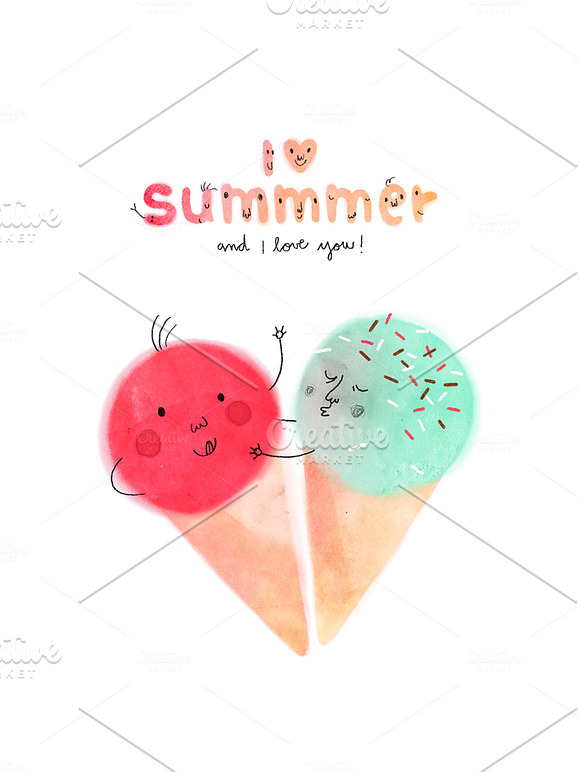 I love Summmer illustration in Illustrations - product preview 2