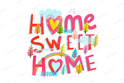 Home Sweet Home Lettering Design