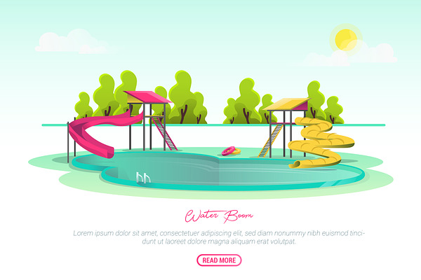 Water Boom - Vector Landscape