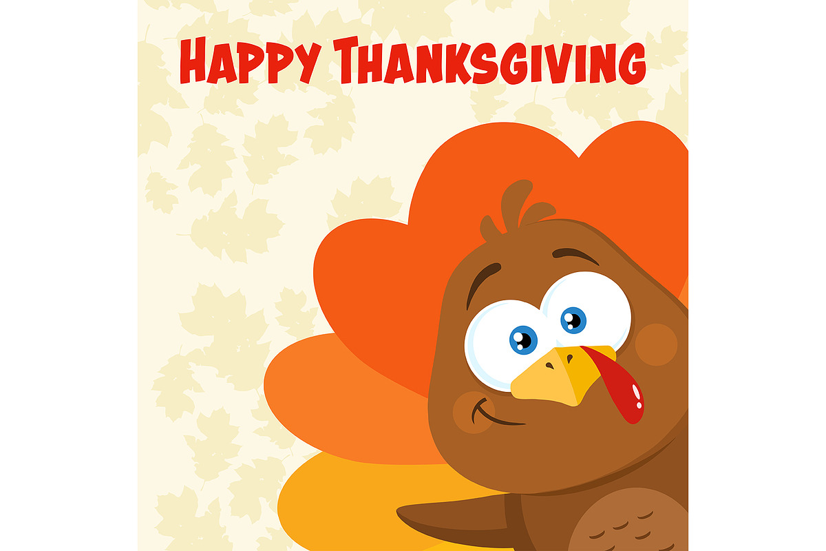 Happy Turkey Greeting Card in Illustrations - product preview 8