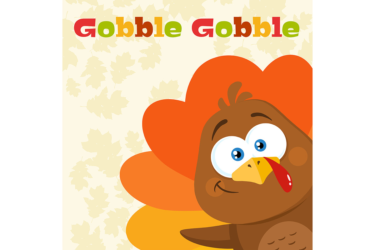 Turkey Bird Cartoon Character Waving in Illustrations - product preview 8