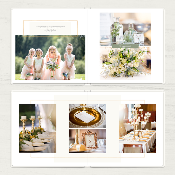 Gold Wedding Album Template in Brochure Templates - product preview 1