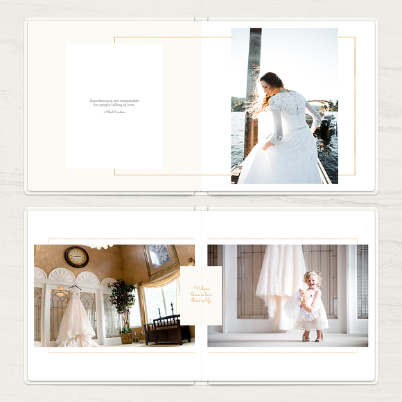 Gold Wedding Album Template in Brochure Templates - product preview 4