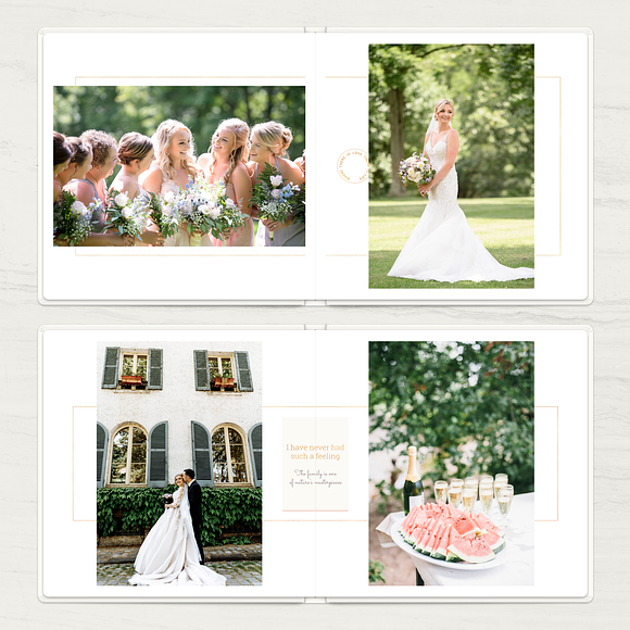Gold Wedding Album Template in Brochure Templates - product preview 6