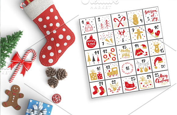 Christmas Advent Calendar v2 in Illustrations - product preview 1