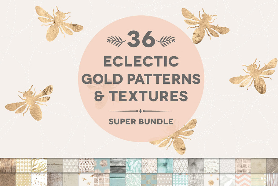 36 Gold & Weathered Texture Bundle in Patterns - product preview 8