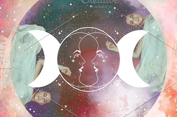 Moon Goddess Illustrations in Illustrations - product preview 6
