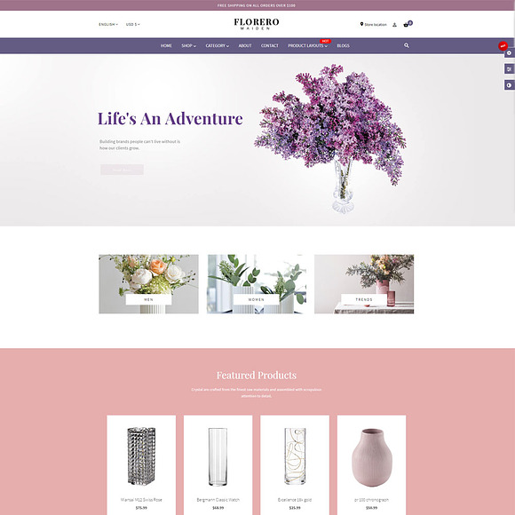 FREE LEO FLORERO - FLOWERS AND VASES in Bootstrap Themes - product preview 1
