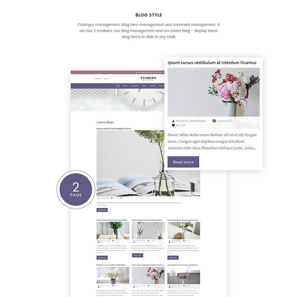 FREE LEO FLORERO - FLOWERS AND VASES in Bootstrap Themes - product preview 4