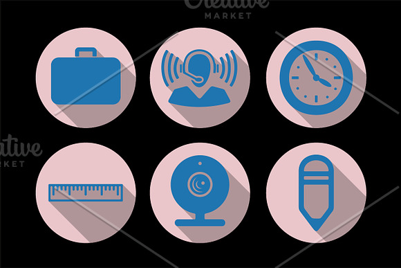 Set of office icons in Graphics - product preview 1