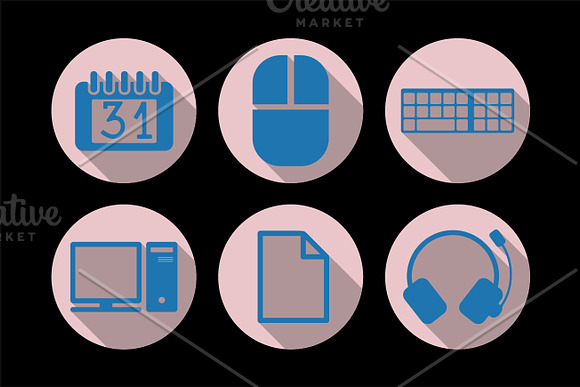Set of office icons in Graphics - product preview 2