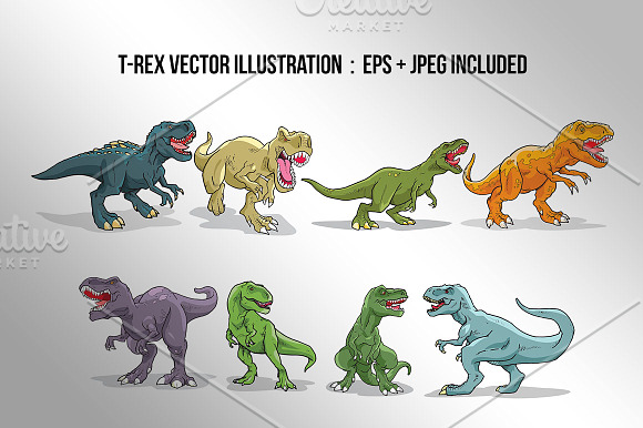 Tyrannosaurus Vector Illustration in Illustrations - product preview 1